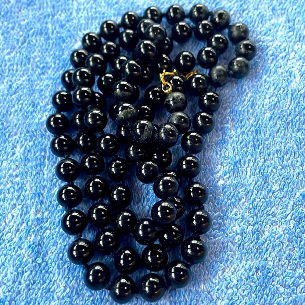 Monet vintage  Black Beaded Necklace